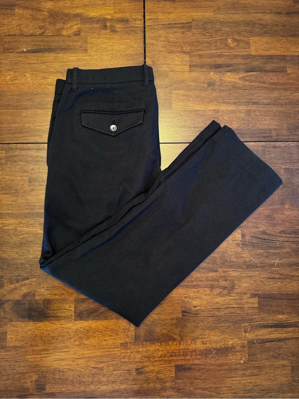 GAP Men's Black Dress Pants with Button-Back Pocket